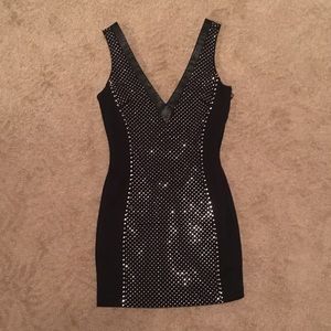 Black studded dress
